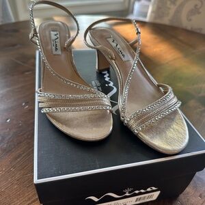 Nina Gold Elegant Heels